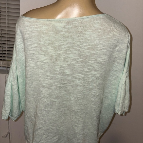 Eileen Fisher Linen Cotton Blend Oversized Cropped Top Size M - Picture 4 of 4